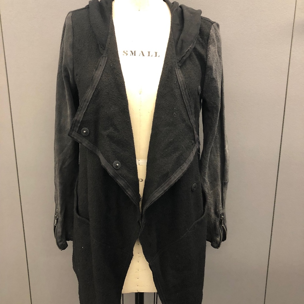 Free People Hooded High Low Jacket